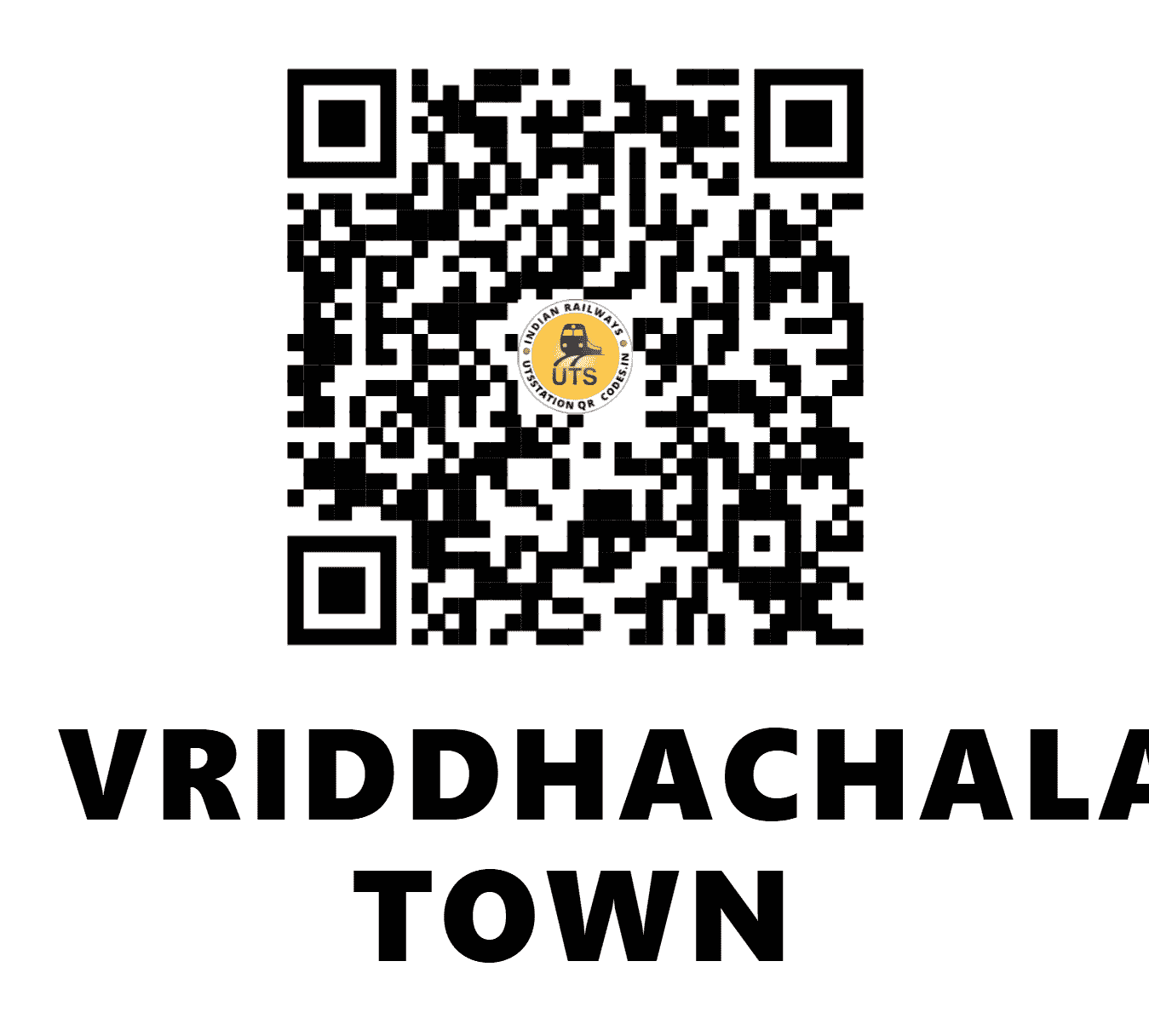 UTS QR Code for VRIDDHACHALAM TOWN - VRT (SR - TAMIL NADU)